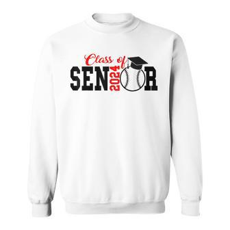 Class Of 2024 Graduation Senior Baseball Player Sweatshirt | Mazezy