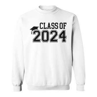Class Of 2024 High School Senior Graduation Cap Varsity Sweatshirt - Monsterry DE