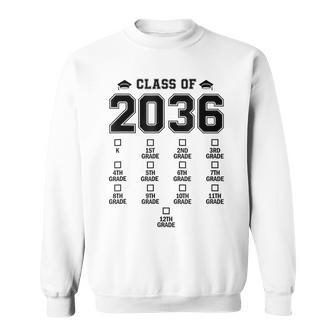 Class Of 2036 Grow With Me With Space For Checkmarks Sweatshirt - Monsterry AU