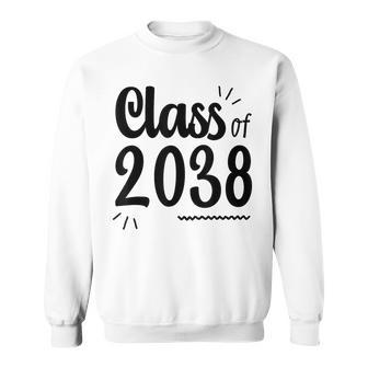 Class Of 2038 Grow With Me Handprints On Back Pre-K To 12 Sweatshirt - Thegiftio UK