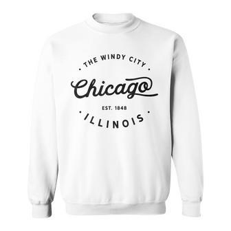 Classic Vintage Retro Chicago Illinois Windy City Usa Sweatshirt - Monsterry AU