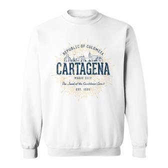 Colombia Retro Style Vintage Cartagena Sweatshirt - Monsterry AU