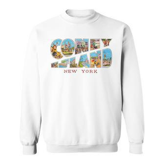 Coney Island New York City Ny Retro Vintage Souvenir T Sweatshirt - Monsterry DE