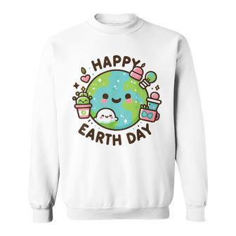 Cool Planet Earth Day Birthday Saying Happy Earth Day 2024 Sweatshirt - Thegiftio UK