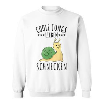 Coole Jungs Lieben Schnecken Geschenk Sweatshirt - Seseable