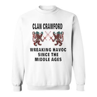 Crawford Scottish Tartan Scotland Family Clan Name Sweatshirt - Seseable