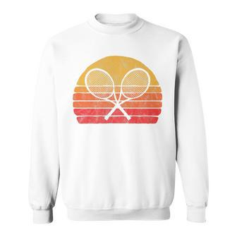 Crossed Tennis Racquet Retro 80S Sun Vintage Sweatshirt - Monsterry