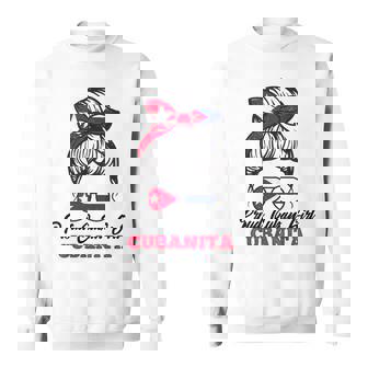 Cubanita Orgullosa Chica Cubana Con Bun Sucioso Bandera Cubana Camisa de entrenamiento - Regaloses