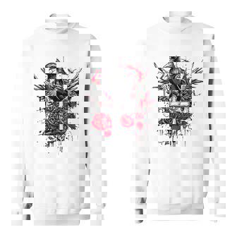 Cuervo Rosas Cruz Estética Gótica Camisa de entrenamiento - Regaloses