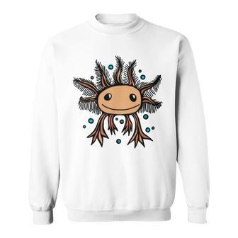 Cute Baby Axolotl Kawaii Style Mexican Walking Fish Animal Sweatshirt - Monsterry UK