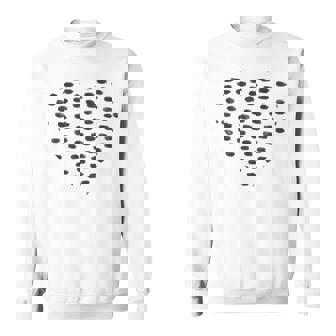 Cute Black And White Dalmatian Dog Polka Dot Animal Print Sweatshirt - Thegiftio UK