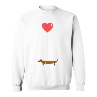 Cute Dachshund Weenie Love Balloon Dog Lover Sweatshirt - Monsterry
