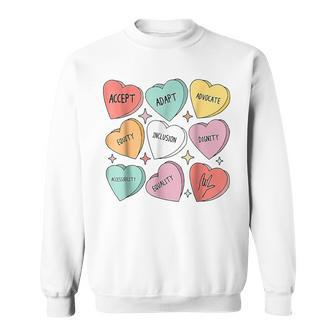 Cute Heart Valentines Day Love Special Education Teacher Sweatshirt - Monsterry CA