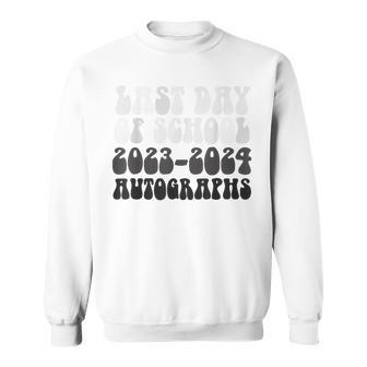 Cute Last Day Of School 2024 Autographs Graduation Sign My Sweatshirt - Monsterry AU