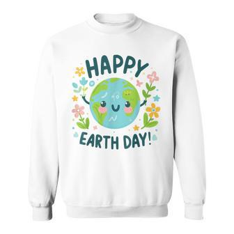 Cute Planet Earth Day Birthday Happy Earth Day 2024 Sweatshirt | Mazezy AU