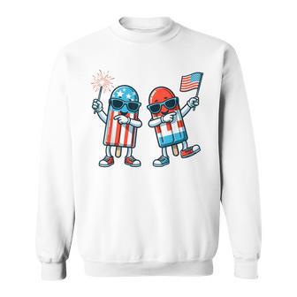 Cute Popsicle American Flag 4Th Of July Patriotic Summer Boy Sweatshirt - Monsterry