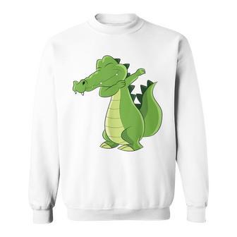 Dabbing Crocodile Dabbendes Crocodile Sweatshirt - Seseable