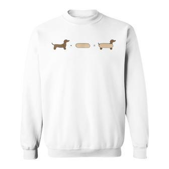 Dachshund Hot Dog Buns Minimalist Pun Joke Dachshund Owner Sweatshirt - Monsterry