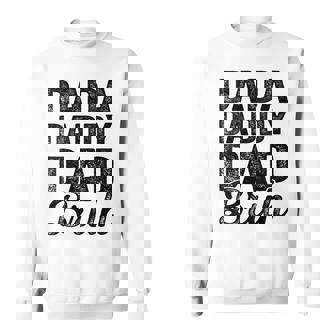 Dada Daddy Dad Bruh Vintage Father's Day Dad Men Sweatshirt - Seseable
