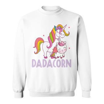 Dadacorn Einhorn Papa Und Baby Weihnachten Papa Sweatshirt - Geschenkecke