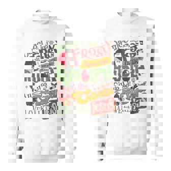 Dance Like Frosty Shine Rudolph Give Santa Love Like Jesus Sweatshirt - Seseable