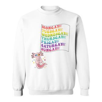 Dare To Be Yourself Every Day Cute Pride Lgbtq Axolotl Sweatshirt - Monsterry
