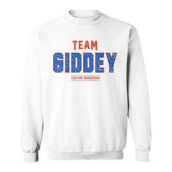 Distressed Team Giddey Proud Family Surname Last Name Sweatshirt - Seseable
