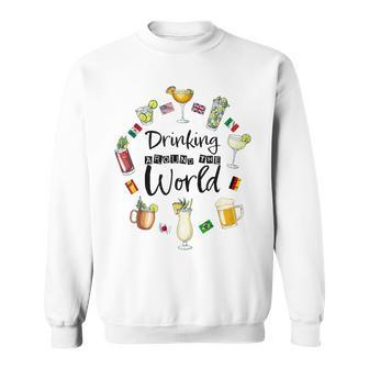 Drinking Around The World Vacation Drinking Showcase Sweatshirt - Thegiftio UK