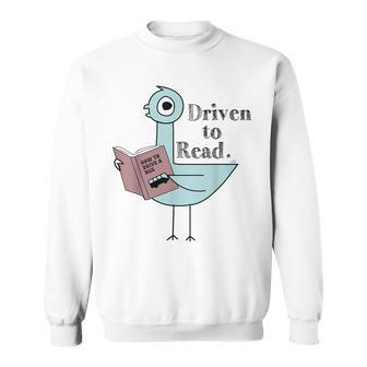 Driven To Read Pigeon Library Reading Books Sweatshirt | Mazezy