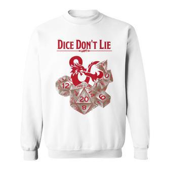 Dungeons & Dragons Red Dice Don't Lie Sweatshirt - Monsterry