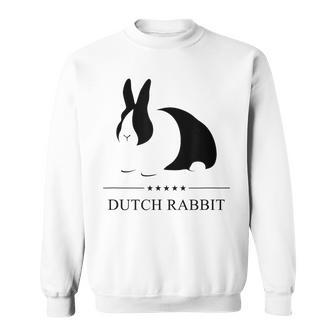 Dutch Rabbit Black Silhouette Sweatshirt - Monsterry