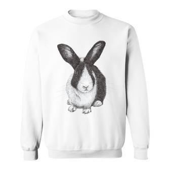 Dutch Rabbit Cute Bunny Sketch Sweatshirt - Monsterry AU