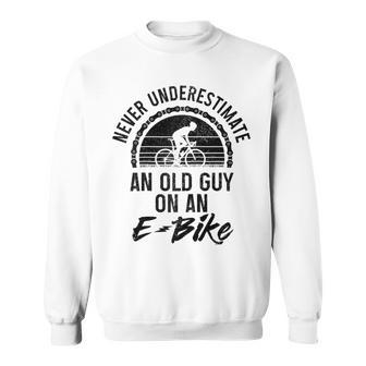 E-Bike Never Underestimate An Old Guy On An Electrical Bike Sweatshirt - Seseable