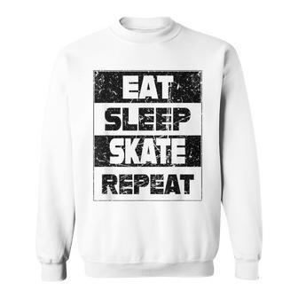 Eat Sleep Skate Repeat Sweatshirt - Seseable