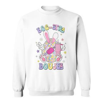 Egg-Stra Boujee Happy Easter Day Disco Easter Bunny Belt Bag Sweatshirt - Monsterry UK