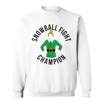 Elf Snowball Fight Champion Christmas Sweatshirt - Monsterry AU