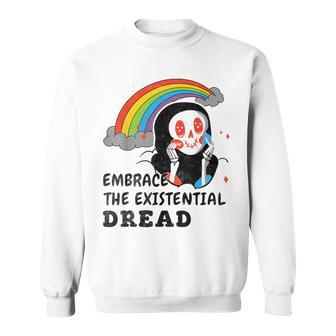 Embrace The Existential Dread Vintage Skull Sweatshirt - Monsterry