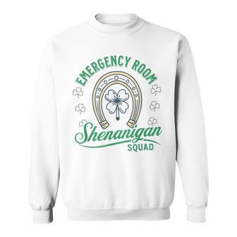 Emergency Room Shenanigans Squad St Patrick's Day Er Tech Sweatshirt - Monsterry