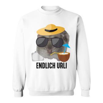 Endlich Urli X Sad Hamster Meme Party Ferien Urlaub Sommer Sweatshirt - Geschenkecke