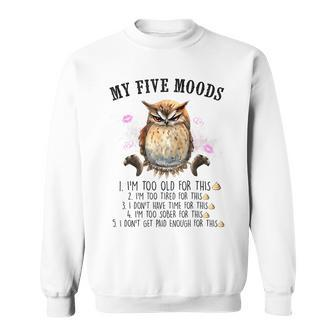Eule Meine Fünf Stimmungen Sweatshirt - Seseable