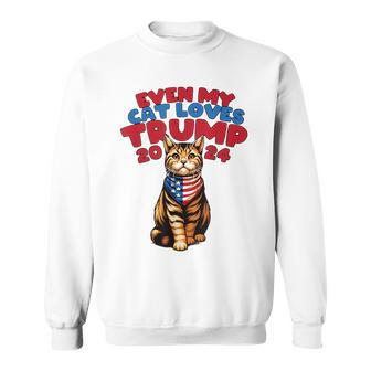 Even My Cat Loves Trump 2024 Sweatshirt - Monsterry