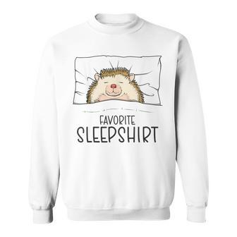 Favorite Sleep Napping Hedgehog Pajama Sweatshirt - Monsterry AU