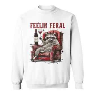 Feeling Feral Racoon Sweatshirt - Monsterry DE