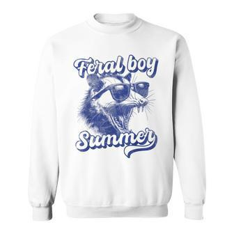 Feral Boy Summer Opossum Vintage Meme Sweatshirt - Monsterry CA