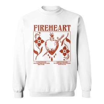 Fireheart To Whatever End Fire Breathing Sweatshirt | Mazezy