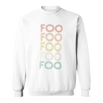 Foo Vintage Retro Sweatshirt | Mazezy