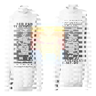 My Food Pyramid Eat Meat Repeat Retro Vintage Bbq Joke Sweatshirt - Monsterry