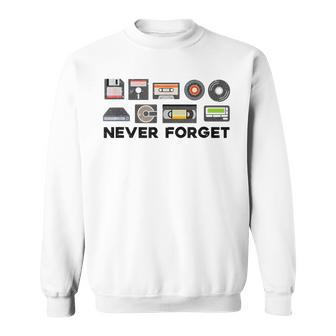 Never Forget Old Vintage Technology Sweatshirt - Monsterry DE