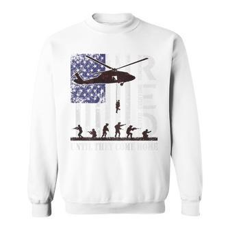 On Friday We Wear Red Friday Military Us Flag Print On Back Sweatshirt - Monsterry UK