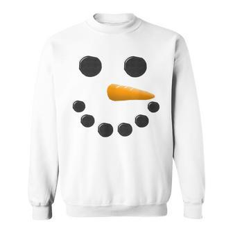 Frosty's Little Helper Snowman Face Christmas Sweatshirt - Monsterry UK